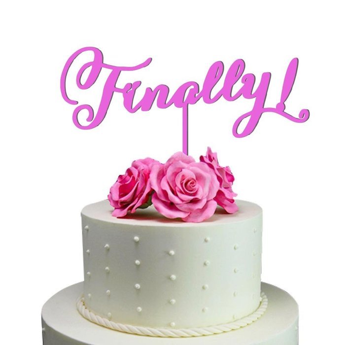 Sugar Yeti Made In USA Wedding Cake Topper Finally ! #7 Gold Mirror N14