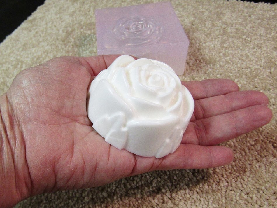 Large Rose Soap Mold Soft Silicone Mold for Soap, Clay, etc N6