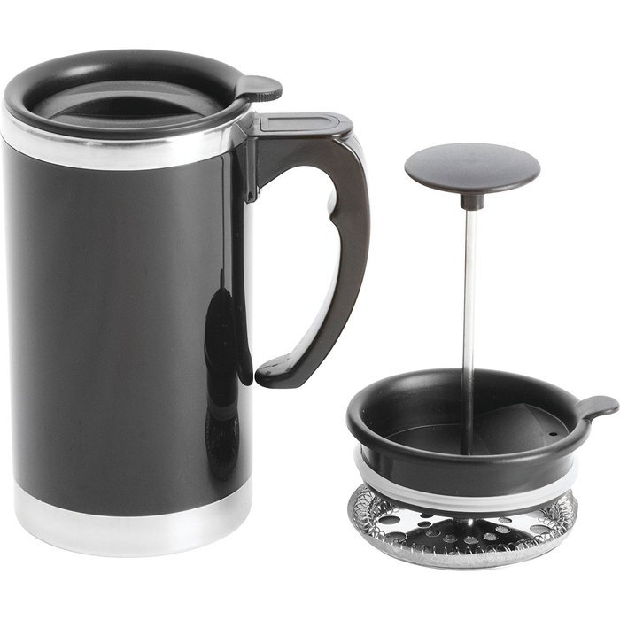Wyndham House 21oz Stainless Steel Lined Double-wall Travel French Press Coffee/tea Mug- Wall Travel Mug - 2 Pack N2