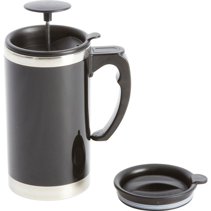 Wyndham House 21oz Stainless Steel Lined Double-wall Travel French Press Coffee/tea Mug- Wall Travel Mug - 2 Pack N3
