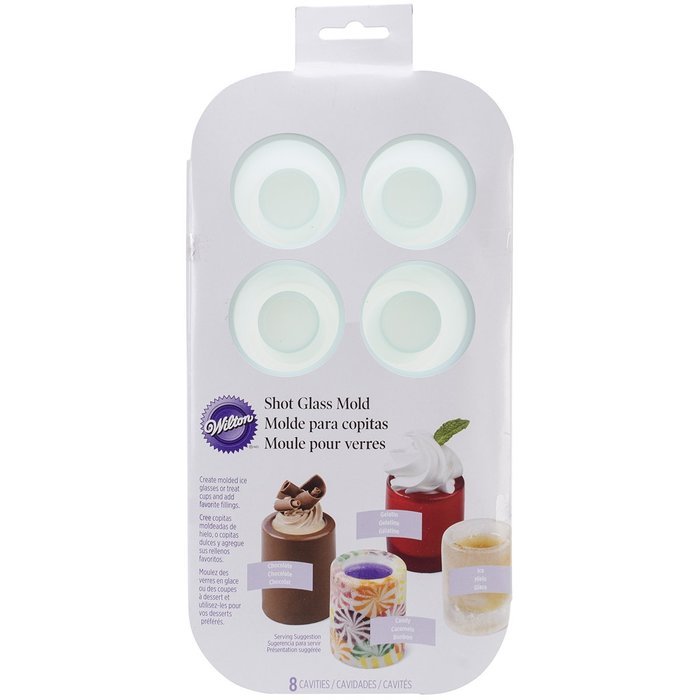 Wilton 570-0118 8 Cavity Round Silicone Shot Mold, Green N6
