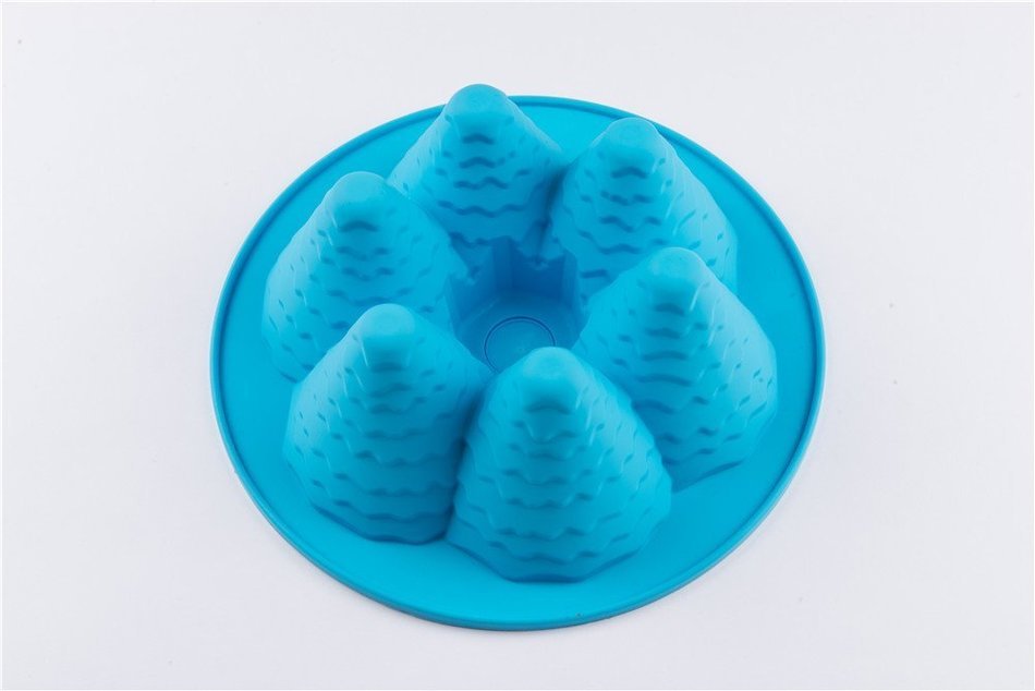 6 cavity big pine tree silicone handmade diy cake chocolate jello