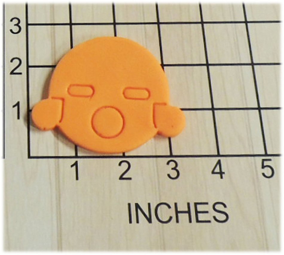 Crying Emoji Face Shaped Cookie Cutter and Stamp #1115 N2