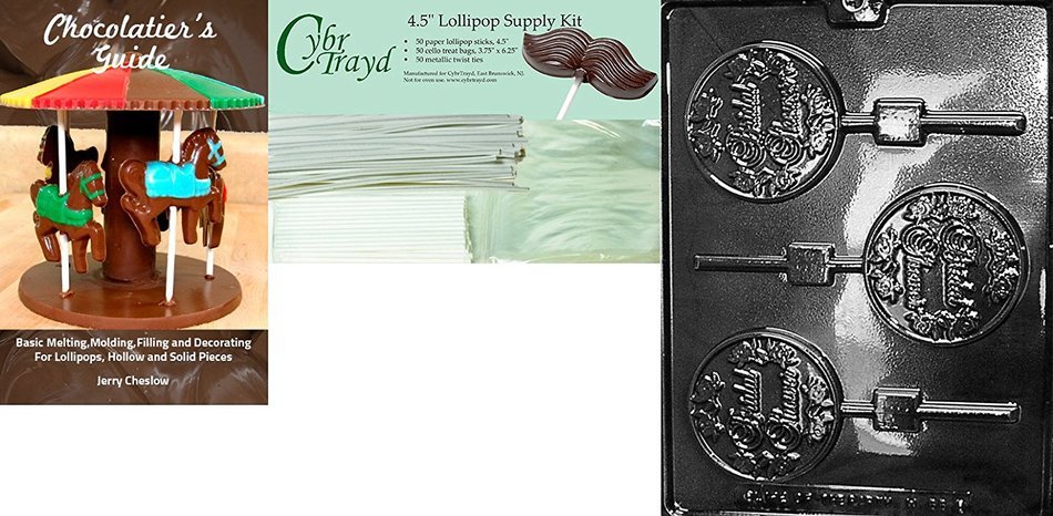 Cybrtrayd W066 Bridal Shower Pops Chocolate Candy Mold with Exclusive Cybrtrayd Copyrighted Chocolate Molding... N5