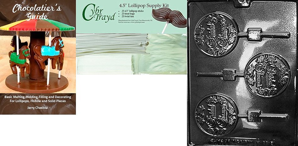 Cybrtrayd W066 Bridal Shower Pops Chocolate Candy Mold with Exclusive Cybrtrayd Copyrighted Chocolate Molding... N6