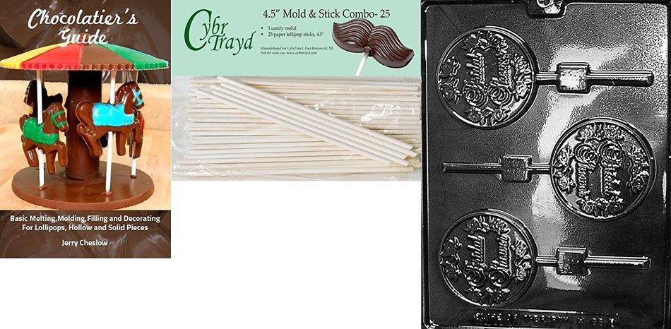 Cybrtrayd W066 Bridal Shower Pops Chocolate Candy Mold with Exclusive Cybrtrayd Copyrighted Chocolate Molding... N7