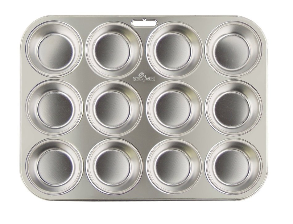 Fox Run 4868 Stainless Steel Muffin Pan Silver 1 N4