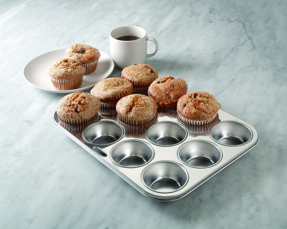 Fox Run 4868 Stainless Steel Muffin Pan Silver 1 N5