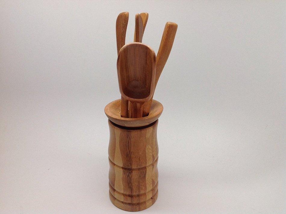 Gong Fu Tea Tools Bamboo Medium Size Tools 6 PCS M001 N4