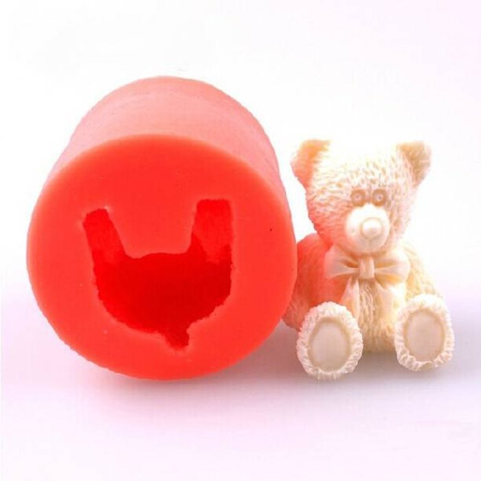 Lovely 3D Teddy Bear Silicone Mold Fondant Chocolate Soap Mould N10