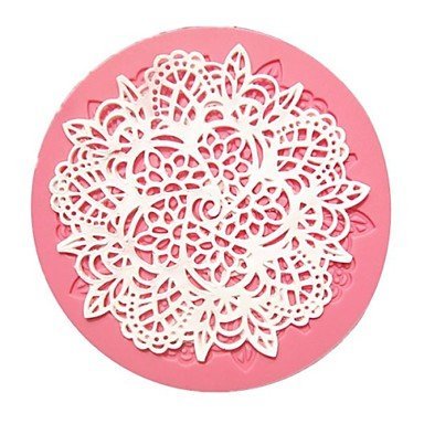 Sher Small Round Flower Lace Fondant Cake Molds