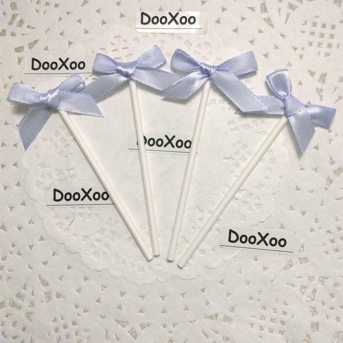 DOOXOO Purple Bowknot Baby Shower Cupcake Toppers Party Food Picks Muffin Decoration Baby Shower Party Decorations... N3