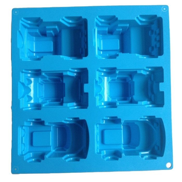 LYNCH 6Pcs Car Shaped 3D Silicone Fondant Cake Mold Cake Tin N3