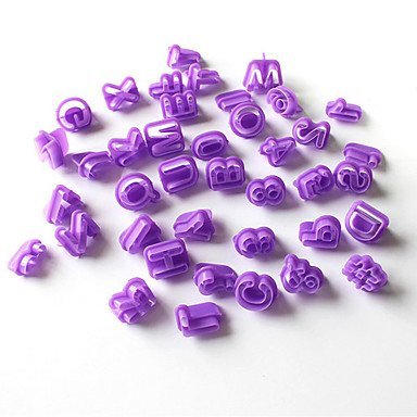Sher 40pcs Alphabet Letter Number Fondant Cake Biscuit Baking Mould Cookie Cutters N4