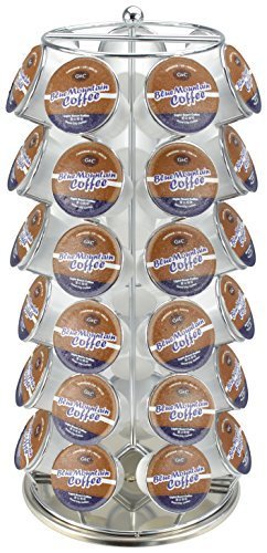 Surpahs ZEKH-200 42 Pod Capacity K-Cup Coffee Pod Storage Carousel Holder Spin Rack, Chrome/Silver N2