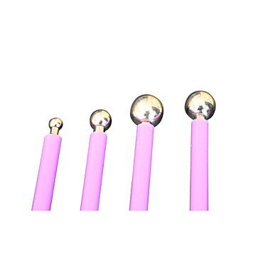 Sher FOUR-C Steel Ball Tools Cake Modeling Tools Cake Tools Color Purple,4/Set NO.65 N3