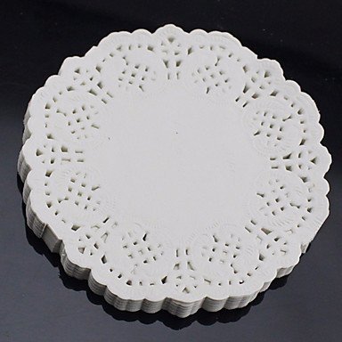 Sher 6.5" Lace Round 100Pcs Paper Doilies Cake Placemat Craft Coasters Wedding Party Christmas Table Decoration... N5