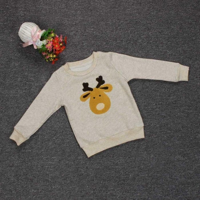 Coat,BeautyVan Cute Boy Christmas Elk Winter Tops Outwear Pullover Sweatshirt Warm Coat Clothes (4T, Khaki) N3