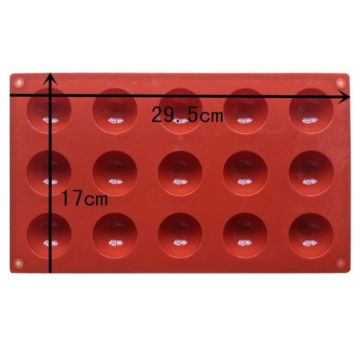FLY Silicone 15-Cavity Round Chocolate Truffle Mold Candy and Gummy Mold N4