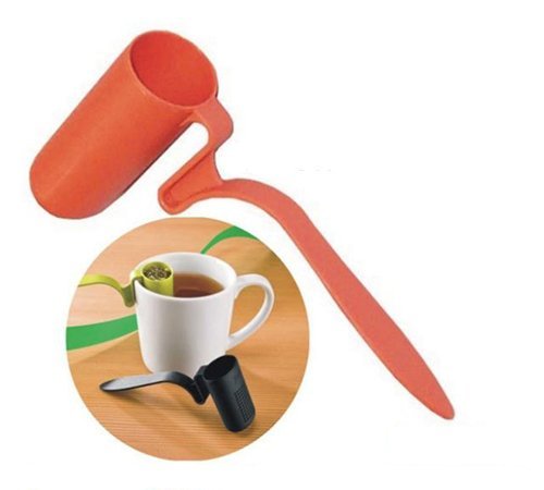 Clip-on Tea Infuser Colander Strainer Fits on Cup Mug Random Colours N3