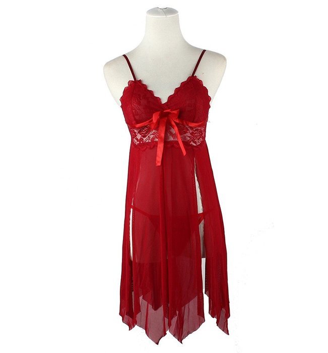 Underwear, PHOTNO Lingerie Women's Underwear Babydoll Sleepwear Lace Dress G-string Nightwear N13