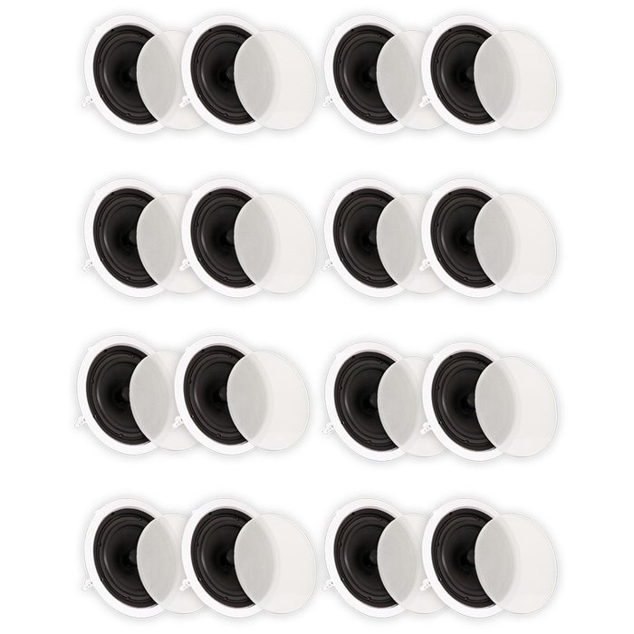 Theater Solutions TS80C In Ceiling 8" Speakers Surround Sound Home Theater 8 Pair Pack