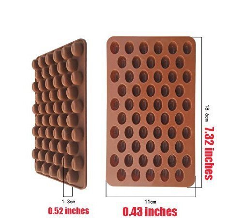 AS mini Coffee beans chocolate mold,Candy mold,baking mold,Silicone mold,Cake Decorating, 3pcs! N5