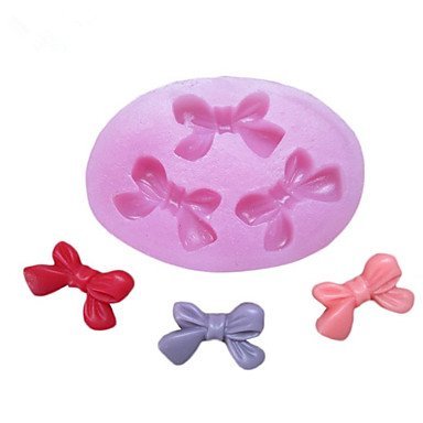 Y&XL&H Three Holes Bowknot Oval Silicone Mold Fondant Molds Sugar Craft Tools Resin flowers Mould Molds For Cakes N2