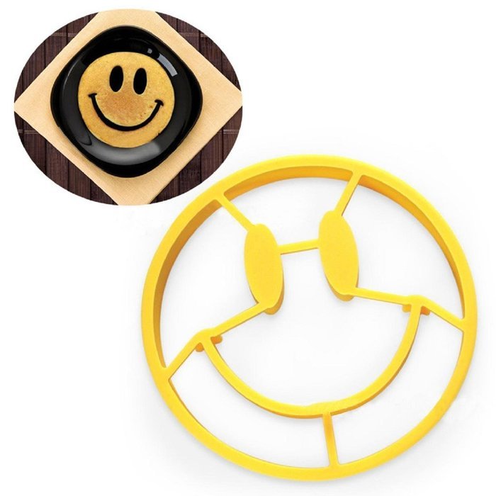 Welcomeuni Silicone Smile Egg Fried Mould Molds Shaper Ring Pancake Kitchen Cool N2