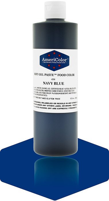 NAVY BLUE 13.5 Ounce Soft Gel Paste Food Color