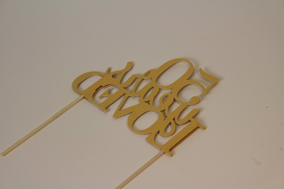 All About Details Gold 50-Years-Loved Cake Topper N2