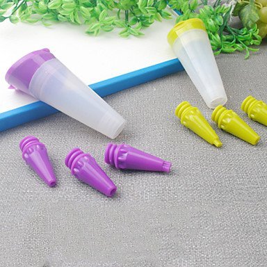 Y&XL&H Piping Rob Suit with 3 Icing Pipings Food Safe Silicone Material Random Colors N4