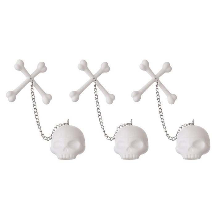 Gracallet&reg; 3 Pcs Silicone Tea Bones Skull Tea Infuser Filter Diffuser Loose Leaf Leaves Silicone Tea Strainer N5