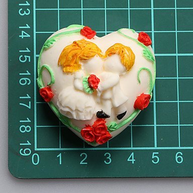 Sher Valentine's Day Love Kiss Chocolate Silicone Molds,Cake Molds,Soap Molds,Decoration Tools Bakeware N5