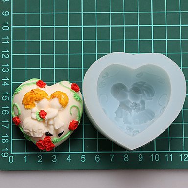 Sher Valentine's Day Love Kiss Chocolate Silicone Molds,Cake Molds,Soap Molds,Decoration Tools Bakeware N6