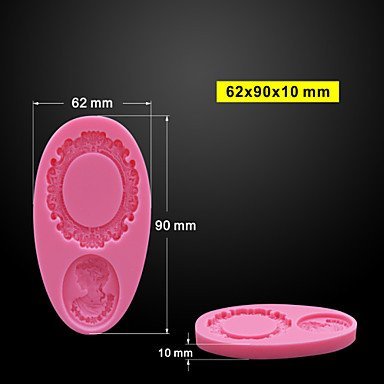 Sher Oval Cameo & Frame Fondant Mold,Queen Cake Border Fondant Cake Molds,Mould chocolate Fondant Cake tools