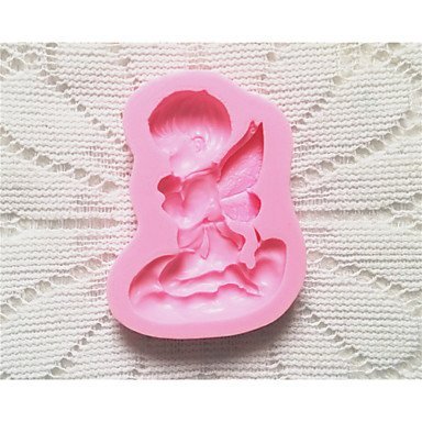 Sher Bakeware Silicone Praying Boy Baking Molds for Fondant Candy Chocolate Cake (Random Colors) N2