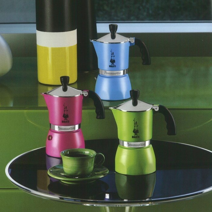 Bialetti "Fiammetta" Stove Top Espresso Maker, 3-cup (BLUE) N5