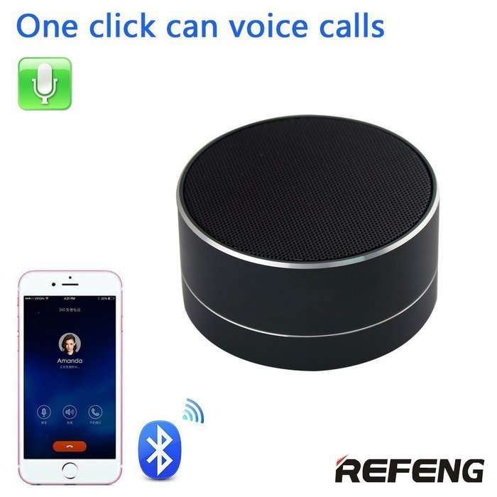 ReFeng Wireless Rechargeable Portable Bluetooth Speaker Built in Mic,USB and TF card port,Pairs Easily With All... N3
