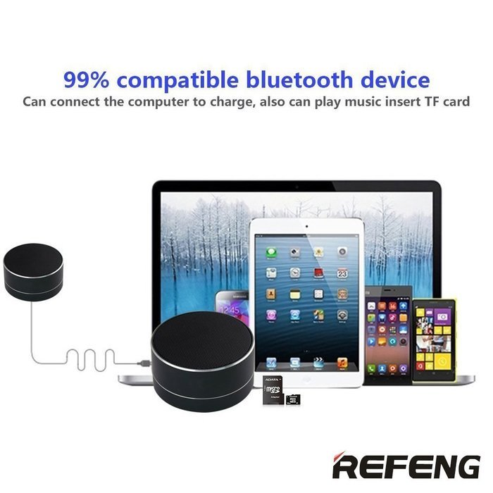 ReFeng Wireless Rechargeable Portable Bluetooth Speaker Built in Mic,USB and TF card port,Pairs Easily With All... N4