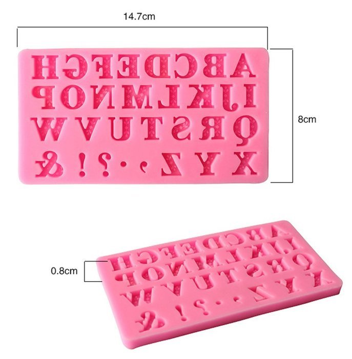 Beauty Clubs 3D Cake Chocolate Sugarcraft Cutter Mould Alphabet Letter Silicone Fondant Mold N3