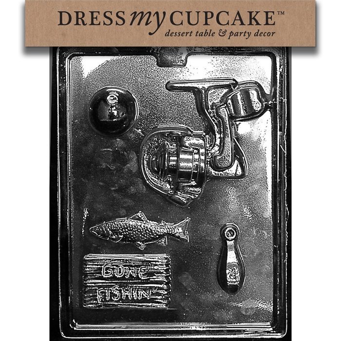 Dress My Cupcake DMCS102 Chocolate Candy Mold, Fishing Bundle for Specialty Box