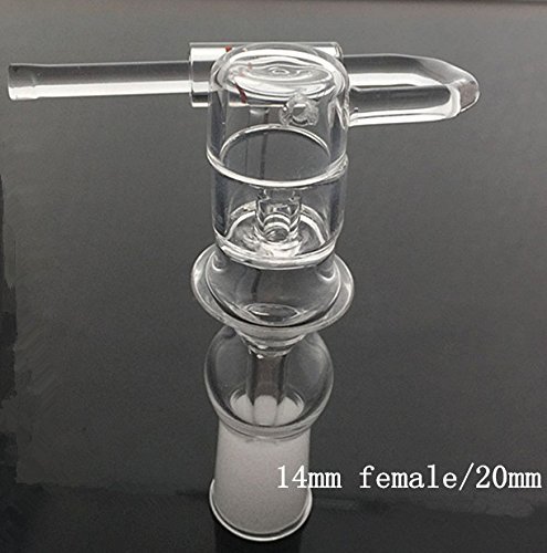 HYP 10mm 14mm 18mm Quartz Dish With Cap Fit 16mm/20mm Coil (18mm female/20mm) N2
