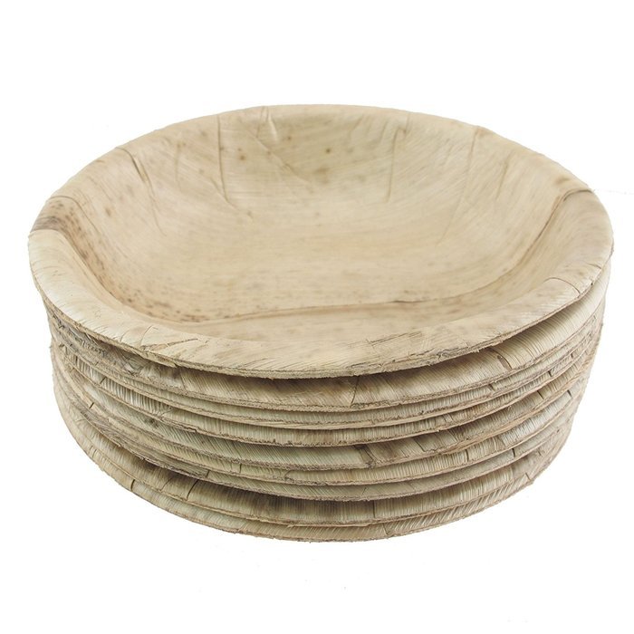 BambooMN Brand - 2oz Thermo Pressed Leaf Round Bowls, Mini - Deep, 3" x 1.2" - 50 Pieces N3