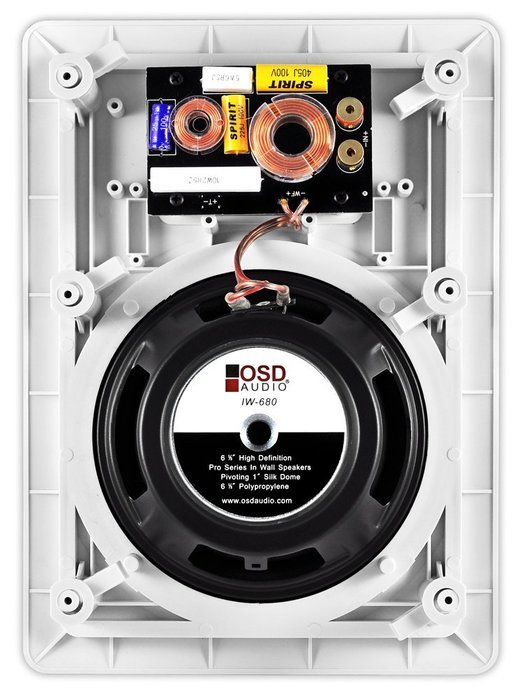 OSD Audio IW680 6.5-inch Polypropylene In-Wall Speaker Pair N2