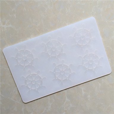 Y&XL&H 6 Hole Vessle's Steering Wheel Shape Chocolate Plugin Mold for Baking Decoration Baking Mold Silicone Material N4