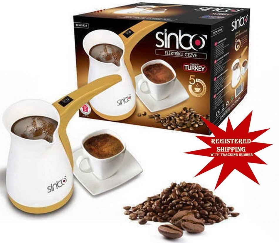 Sinbo SCM 2928 Greek Turkish Coffee Maker Machine Electric Pot Briki Ibrik BROWN N2