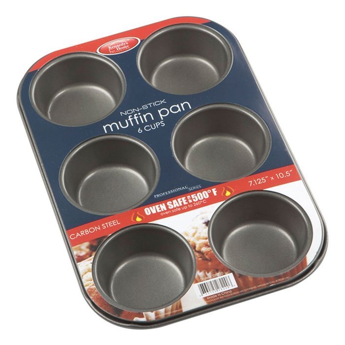 Kennedy Non-stick Carbon Steel Muffin Pan, Gray (12 Cups)