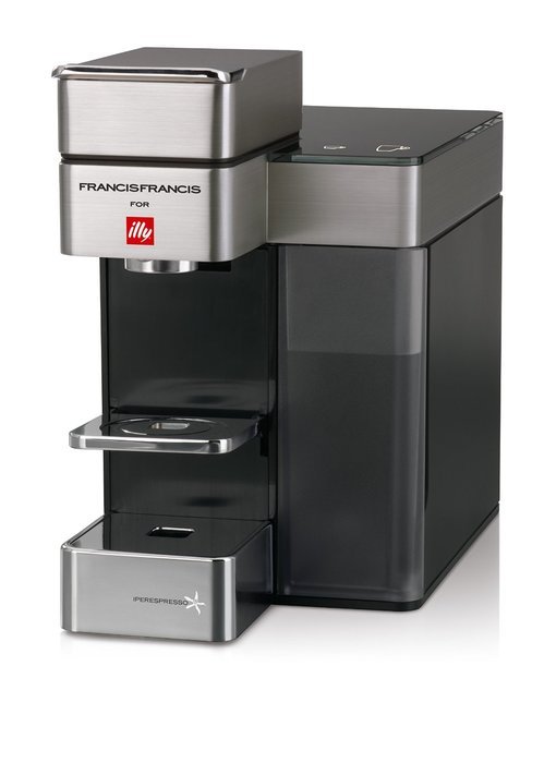 Francis Francis for Illy 60072 Y5 Duo Espresso & Coffee Machine, Silver/Black
