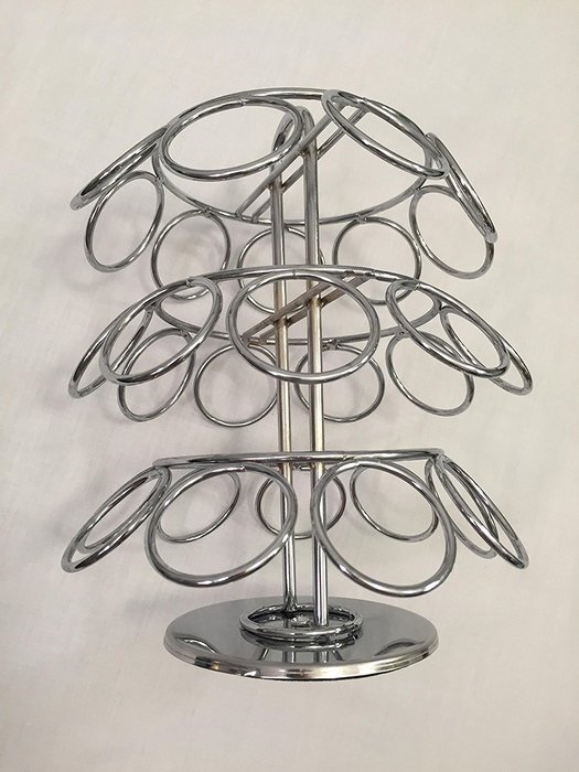 K-Cup Carousel, Hold 27 Coffee or Tea K-Cup Pods. By Lily's Home (Chrome) N8